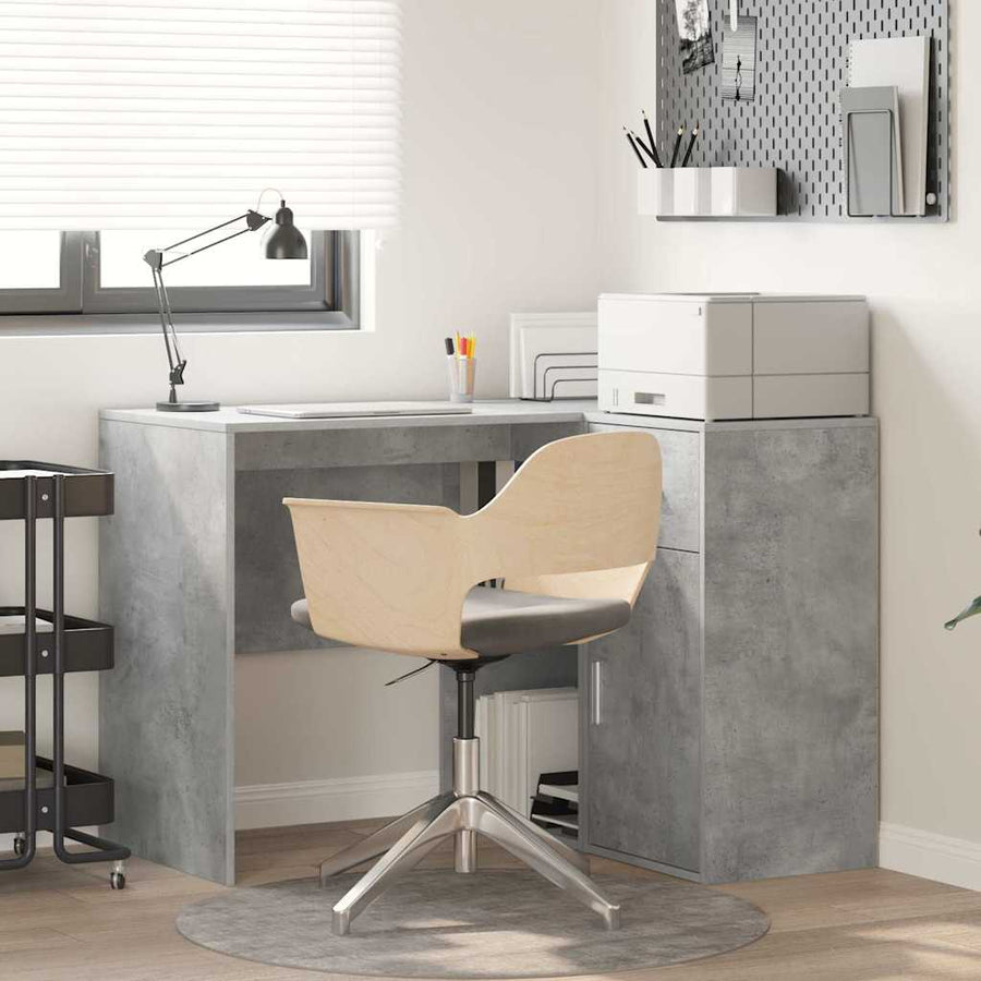 Hoekbureau met lade Beton Grijs 102 x 88 x 75 cm