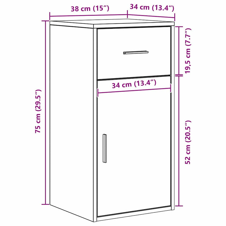 Hoekbureau met lade Artisan Eiken 102 x 88 x 75 cm