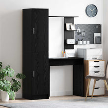 Bureau 2 pcs Zwart Eiken