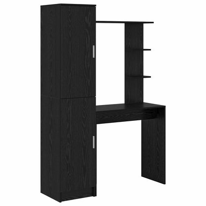 Bureau 2 pcs Zwart Eiken