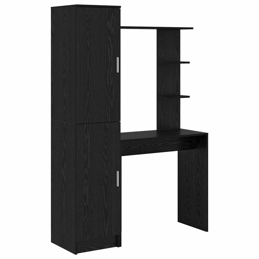Bureau 2 pcs Zwart Eiken