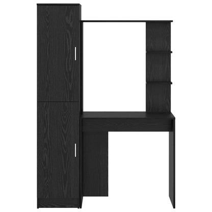 Bureau 2 pcs Zwart Eiken