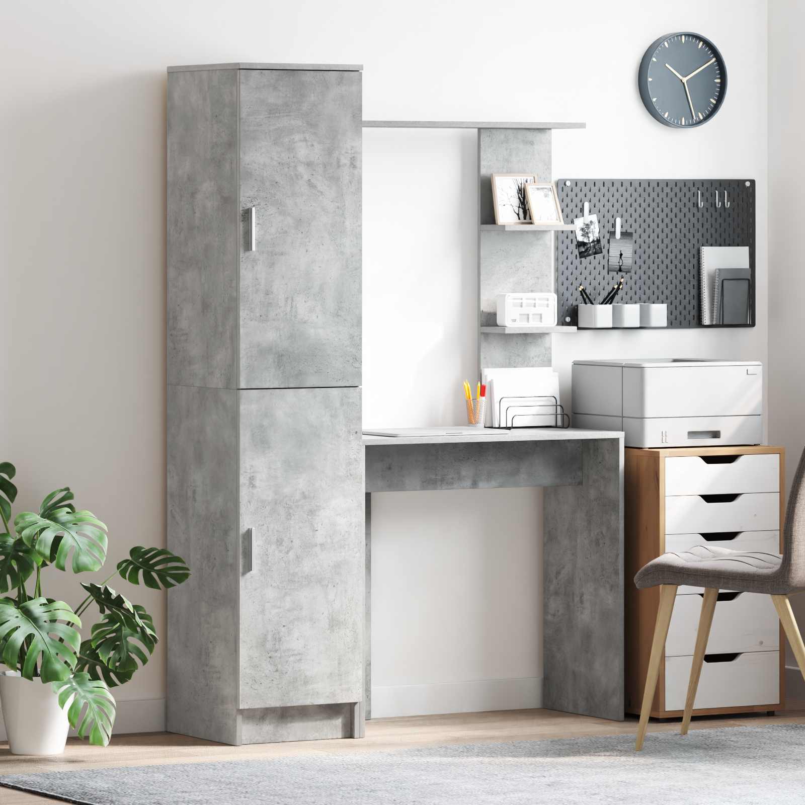 Bureau 2 pcs Beton Grijs