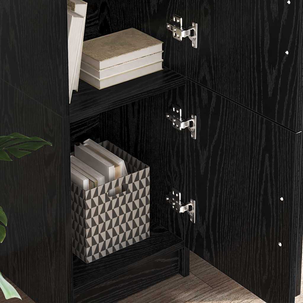 Bureau 2 pcs Zwart Eiken