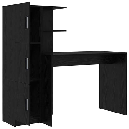 Bureau 2 pcs Zwart Eiken