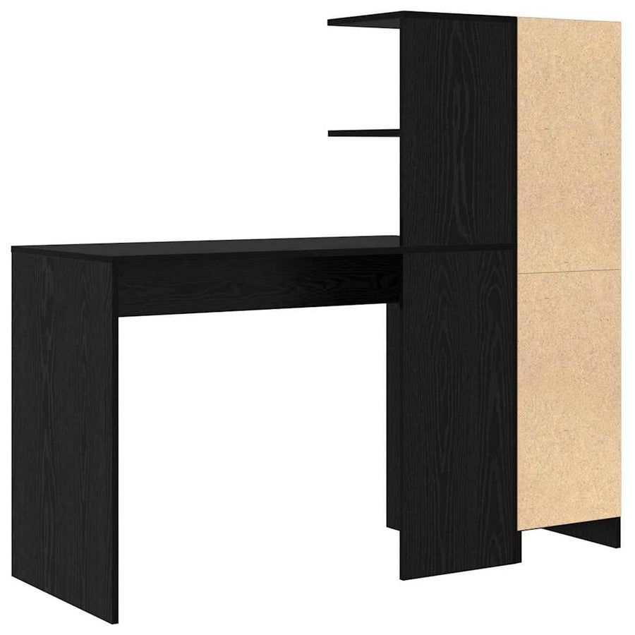 Bureau 2 pcs Zwart Eiken