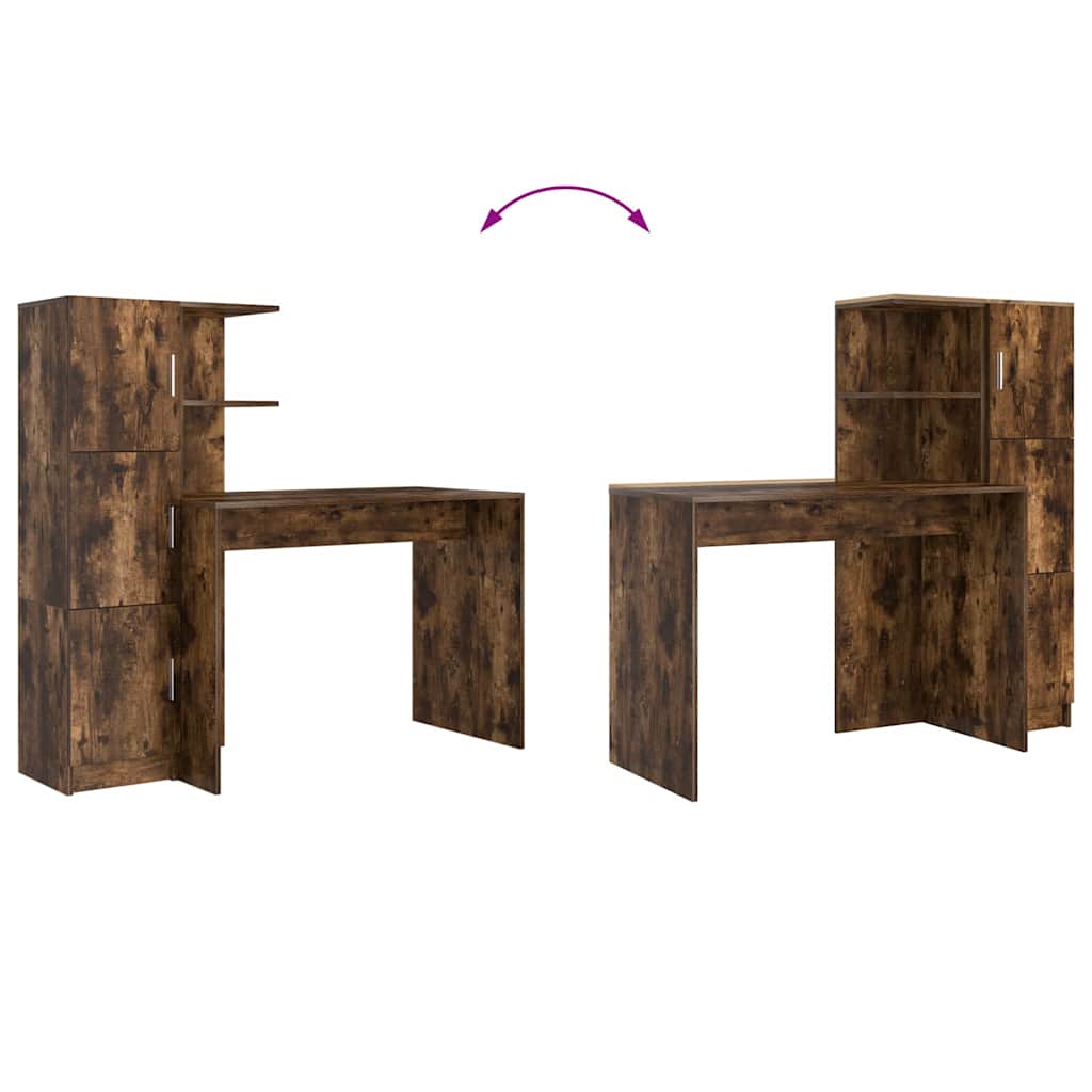 Bureau 2 pcs Gerookt eiken