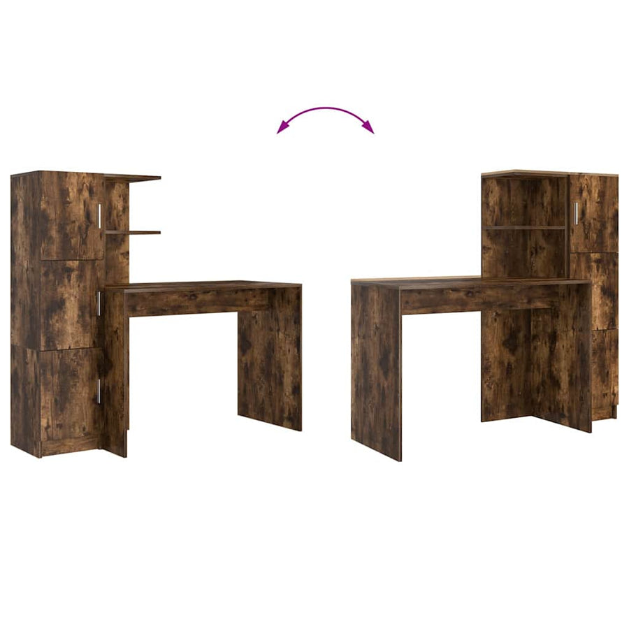 Bureau 2 pcs Gerookt eiken