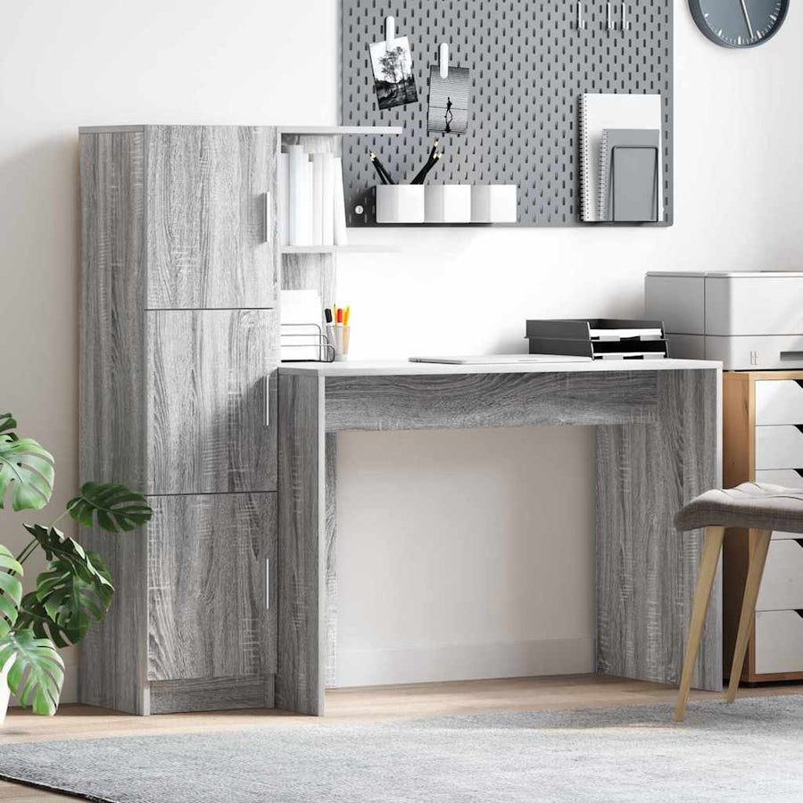 Bureau 2 pcs Grijs Sonoma