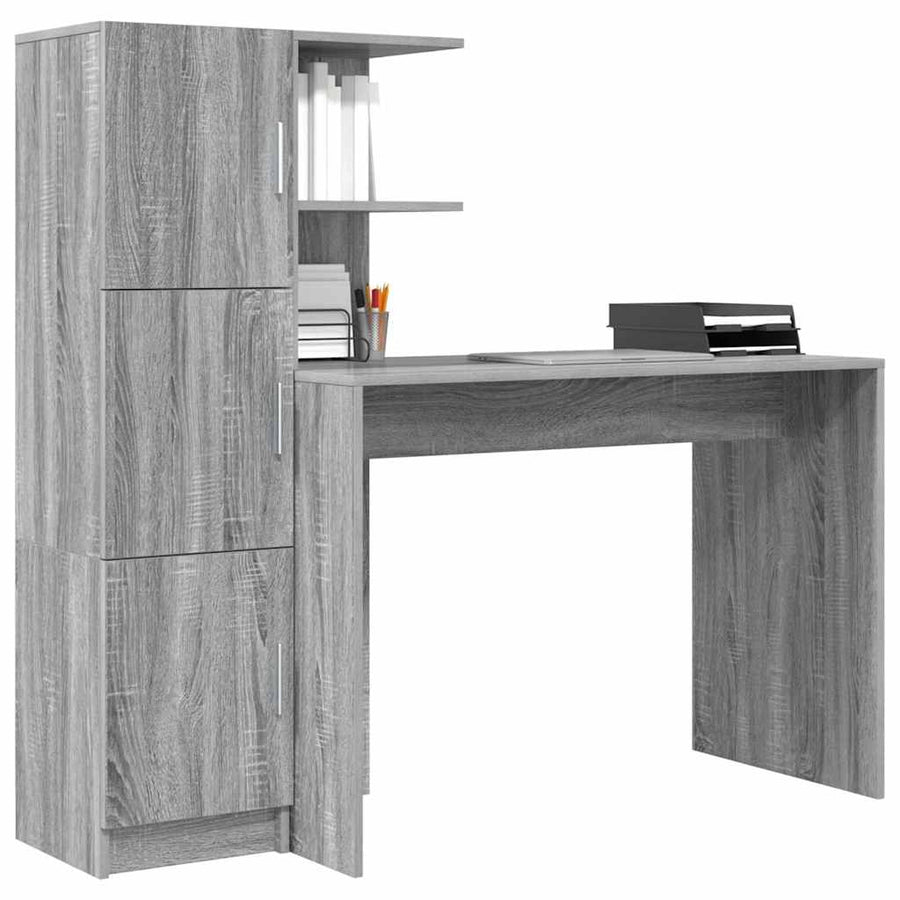 Bureau 2 pcs Grijs Sonoma