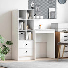 Bureau wit met 2 laden 105,5x34x127 cm