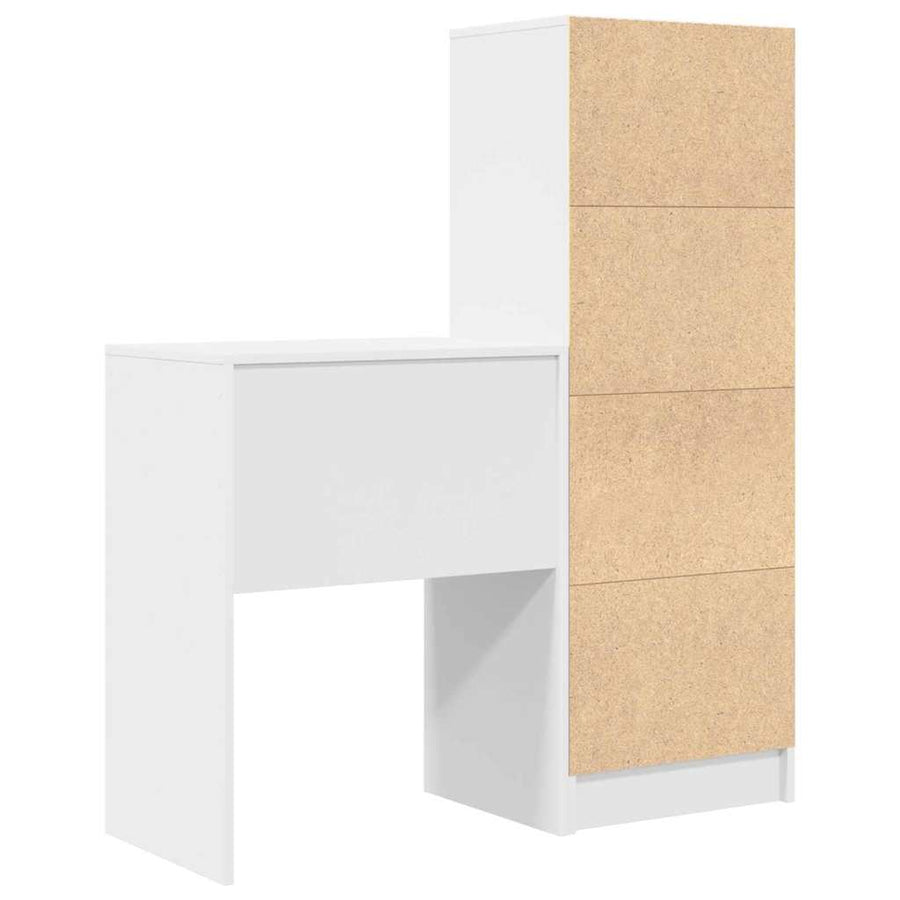 Bureau met lade 2 pcs Wit