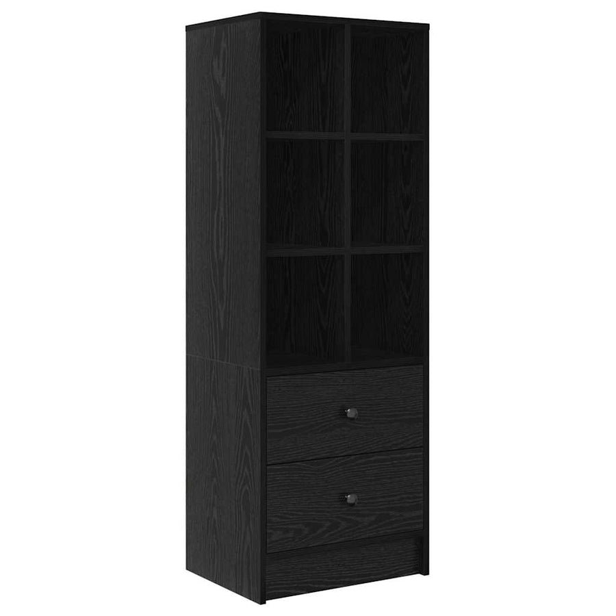 Bureau met lade 2 pcs Zwart Eiken