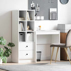 Bureau met lade 115,5x40x127 cm wit