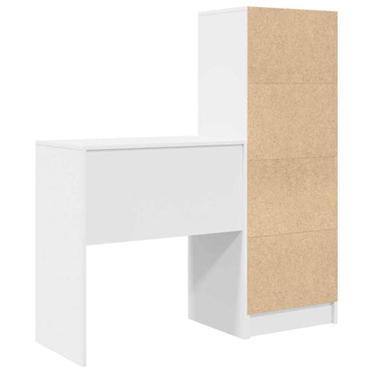 Bureau met lade 2 pcs Wit