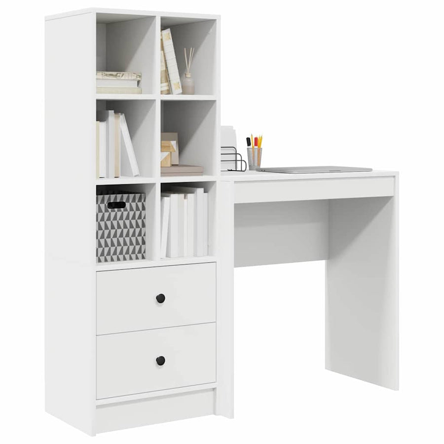 Bureau met lade 2 pcs Wit