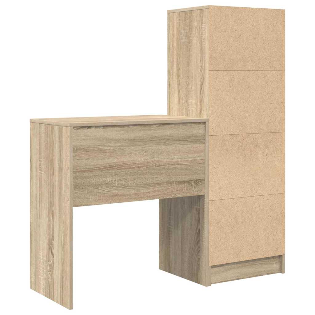 Bureau met lade 2 pcs Sonoma Eiken