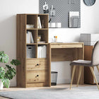 Bureau met lade 115,5x40x127 cm artisan eiken