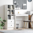 Bureau met lade 125,5x40x127 cm wit