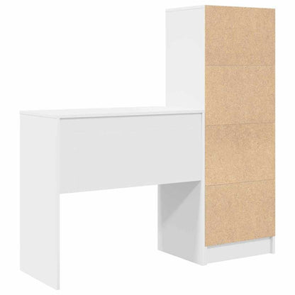 Bureau met lade 2 pcs Wit