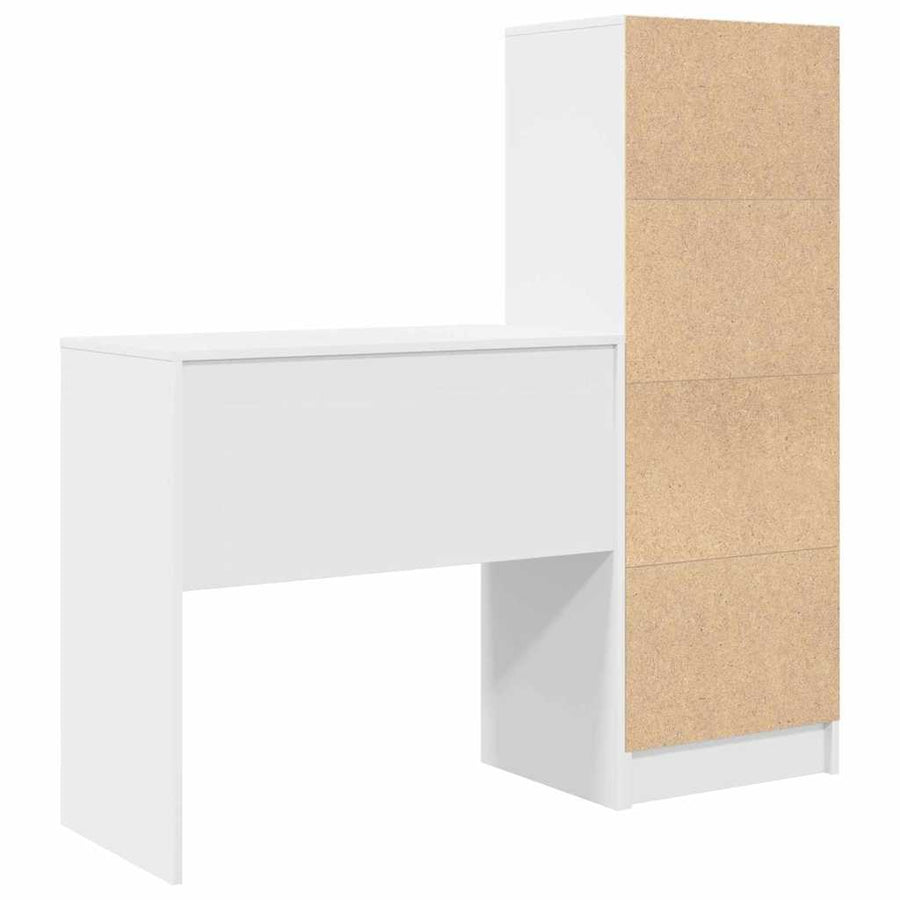 Bureau met lade 2 pcs Wit