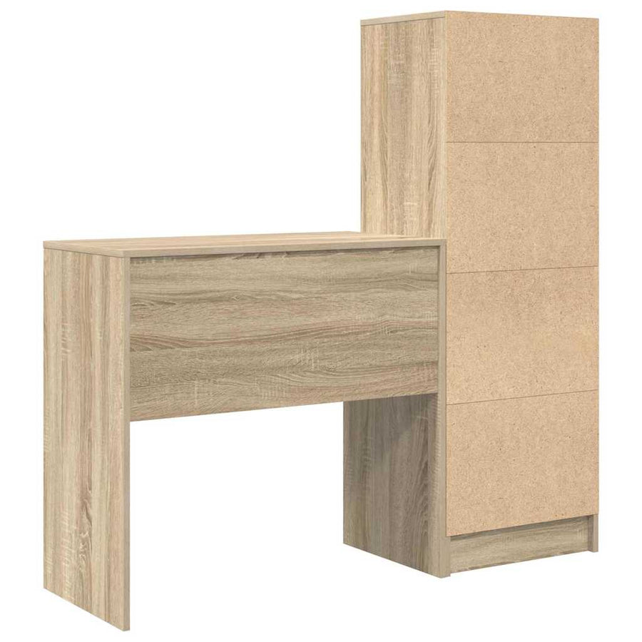 Bureau met lade 2 pcs Sonoma Eiken
