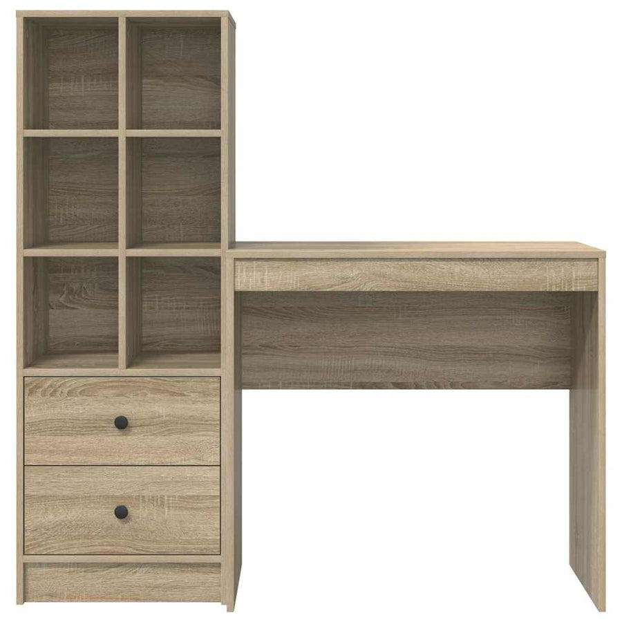 Bureau met lade 2 pcs Sonoma Eiken