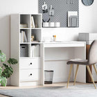 Bureau met lade 135,5x40x127 cm wit