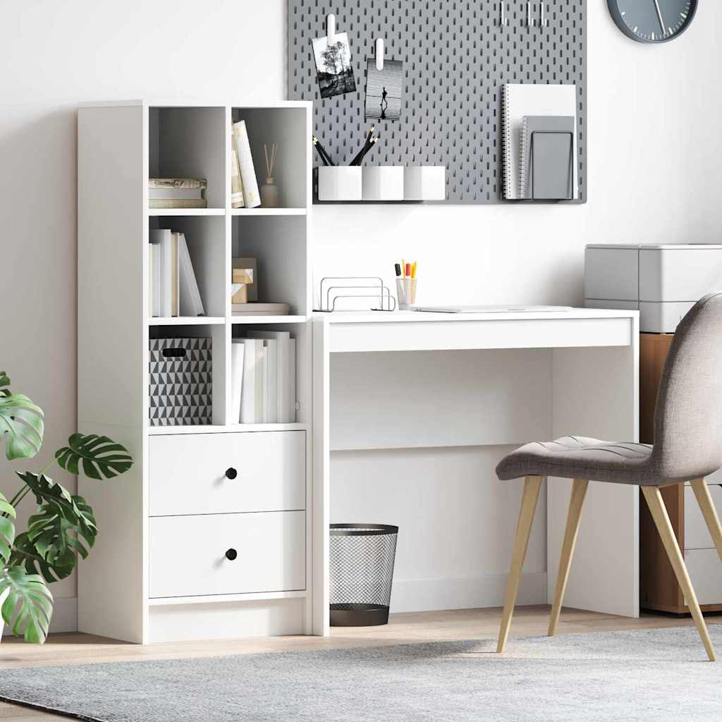 Bureau met lade 2 pcs Wit
