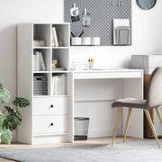 Bureau met lade 135,5x40x127 cm wit