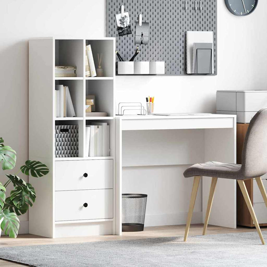 Bureau met lade 2 pcs Wit