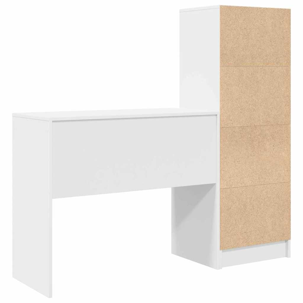 Bureau met lade 2 pcs Wit