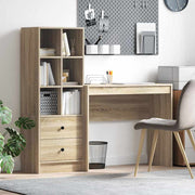 Bureau met lade 135.5x40x127 cm Sonoma eiken