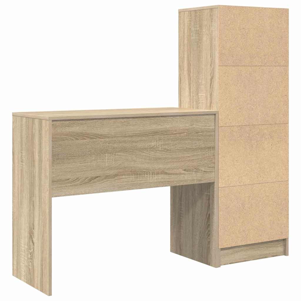 Bureau met lade 2 pcs Sonoma Eiken