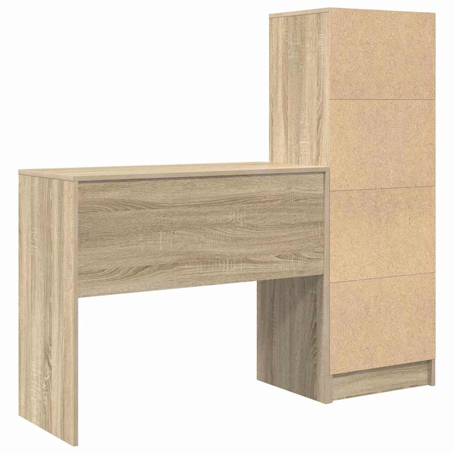 Bureau met lade 2 pcs Sonoma Eiken