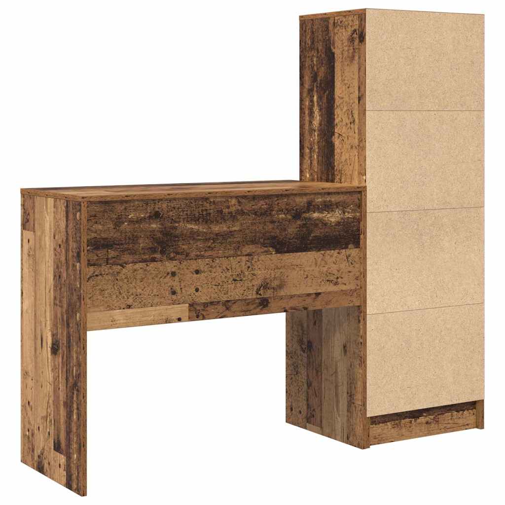Bureau met lade 2 pcs Oudhout