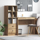 Bureau met lade 135,5x40x127 cm artisan eiken
