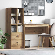 Bureau met lade 135,5x40x127 cm artisan eiken