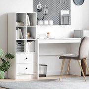 Bureau met lade 145,5x40x127 cm wit