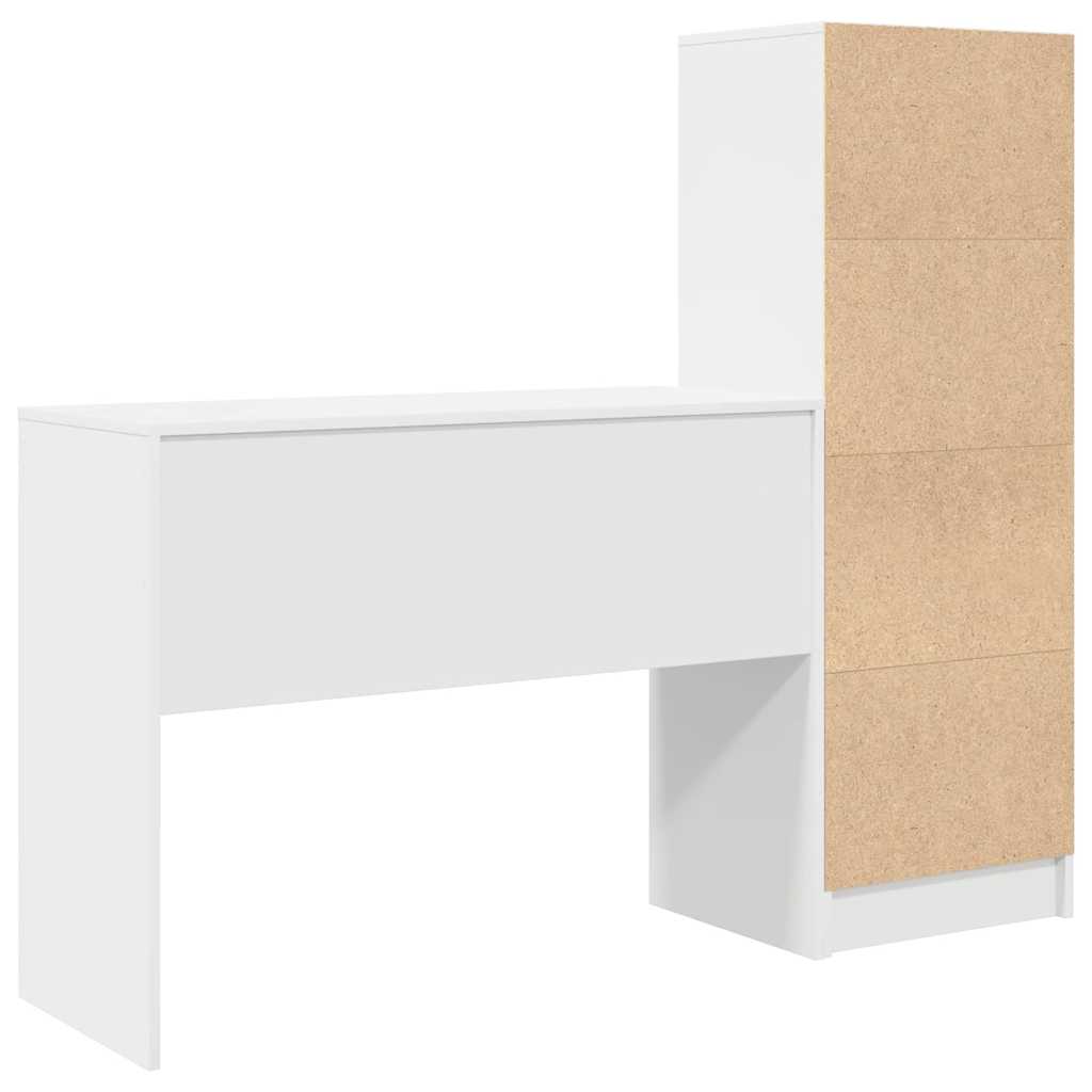 Bureau met lade 2 pcs Wit