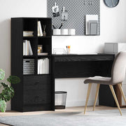 Bureau zwart eiken met lade 145,5x40x127 cm