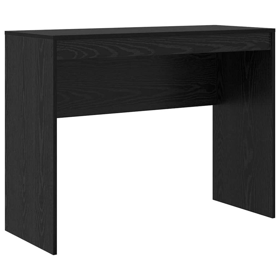 Bureau met lade 2 pcs Zwart Eiken