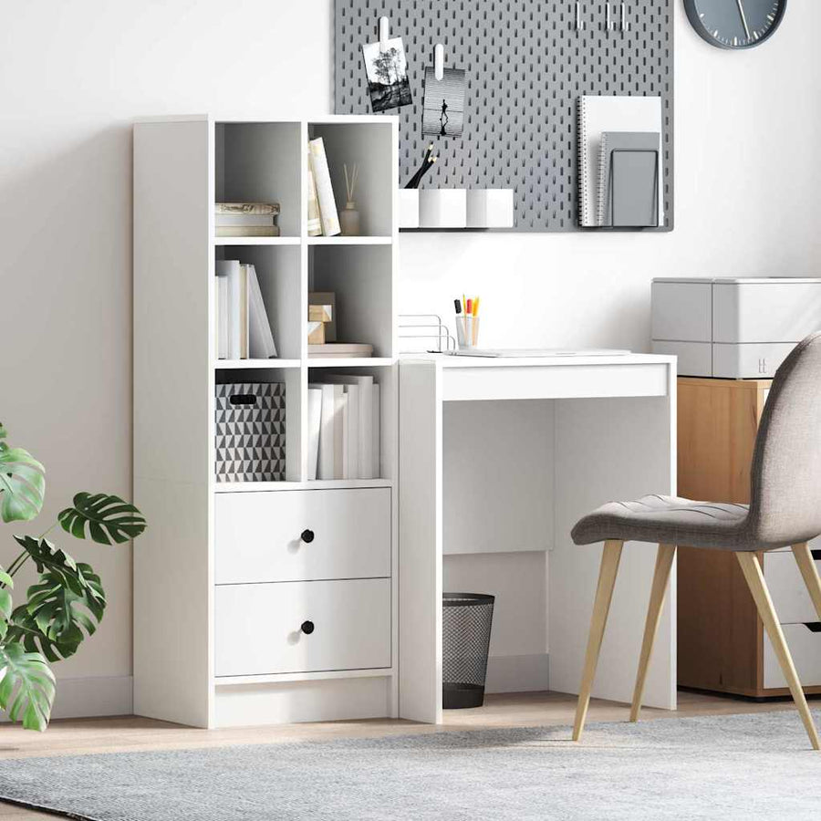 Bureau met lade 2 pcs Wit