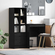 Bureau zwart eiken 105,5x50x127 cm met 2 laden