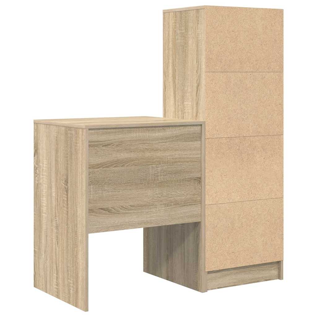 Bureau met lade 2 pcs Sonoma Eiken
