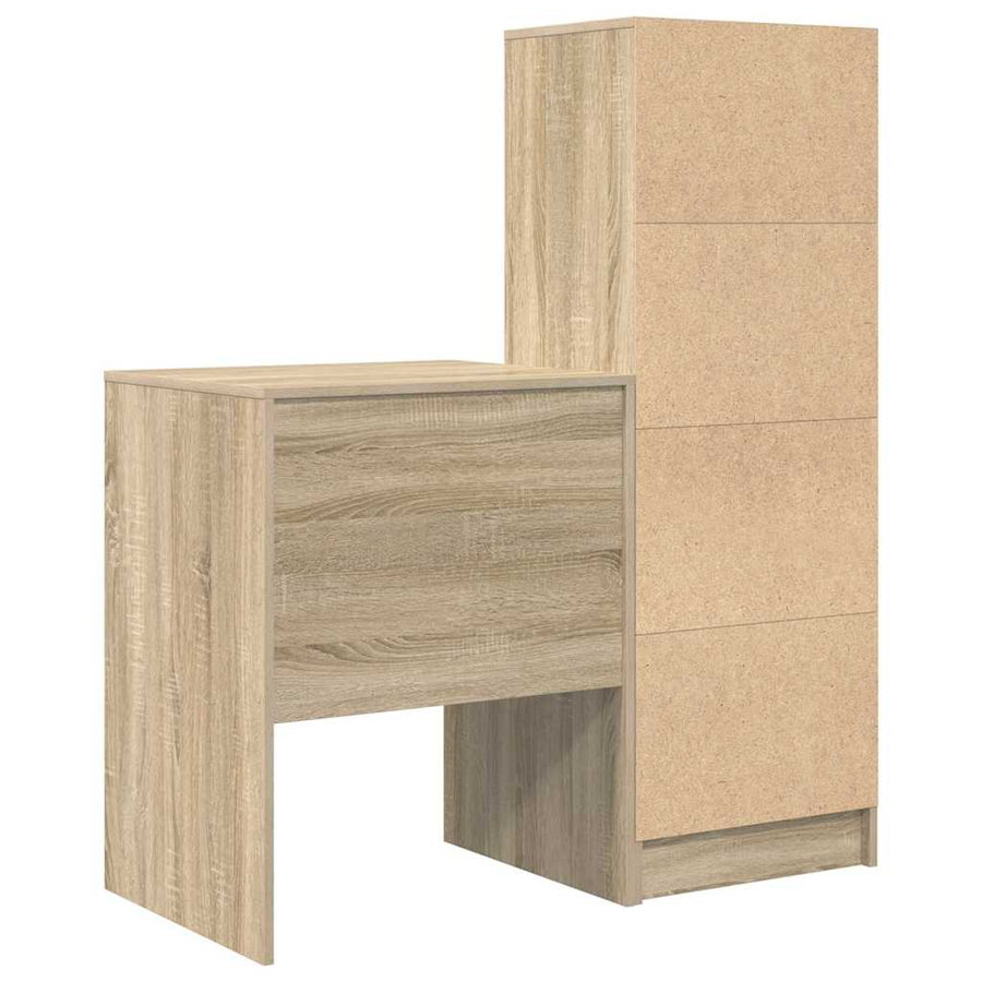 Bureau met lade 2 pcs Sonoma Eiken