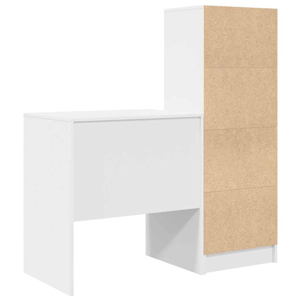 Bureau met lade 2 pcs Wit