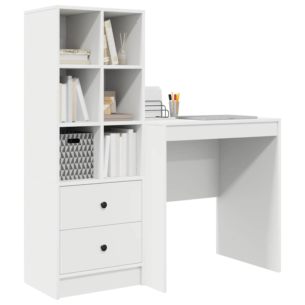 Bureau met lade 2 pcs Wit