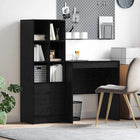 Bureau met lade zwart eiken 115,5x50x127 cm