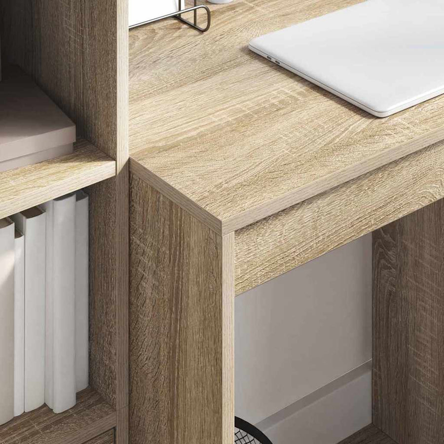 Bureau met lade 2 pcs Sonoma Eiken